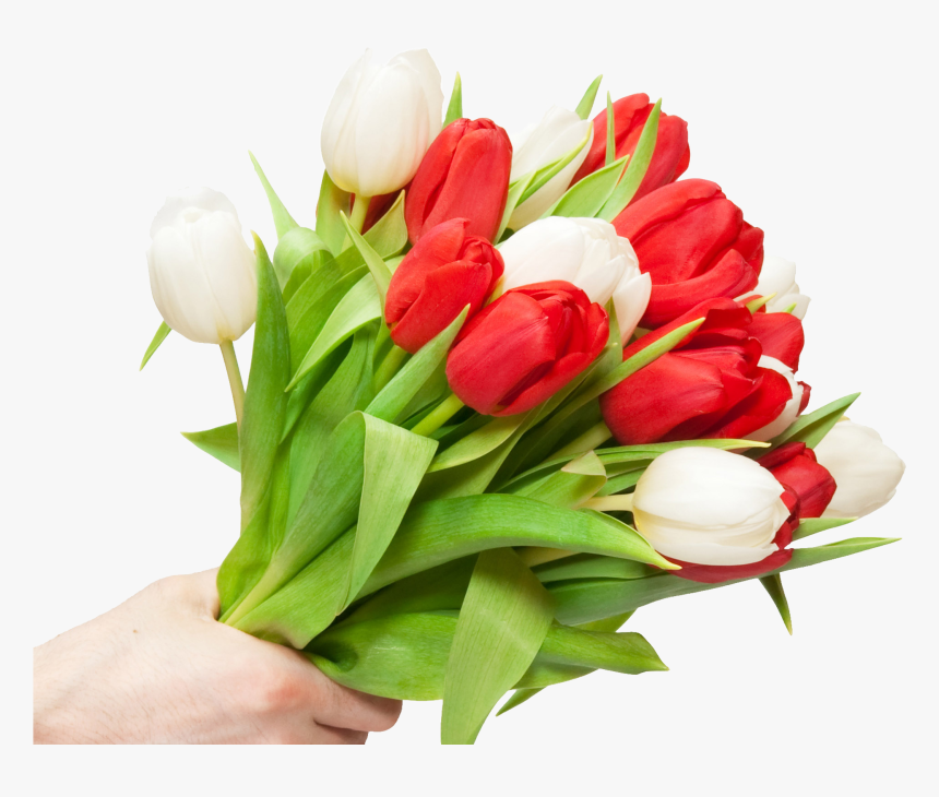 White Tulips Bouquet Png Free - Flower For Love One, Transparent Png, Free Download