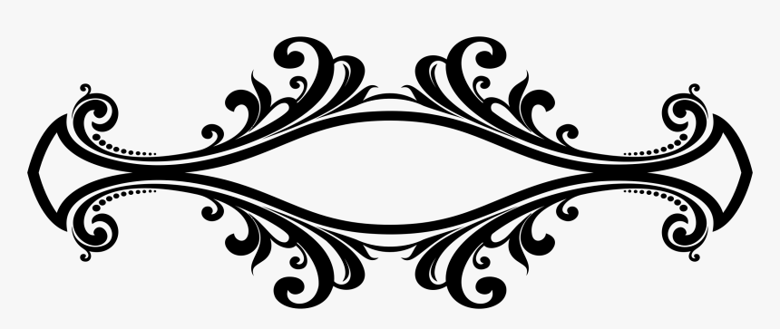 Flourish Clipart Decorative - Border Design Black And White, HD Png Download, Free Download