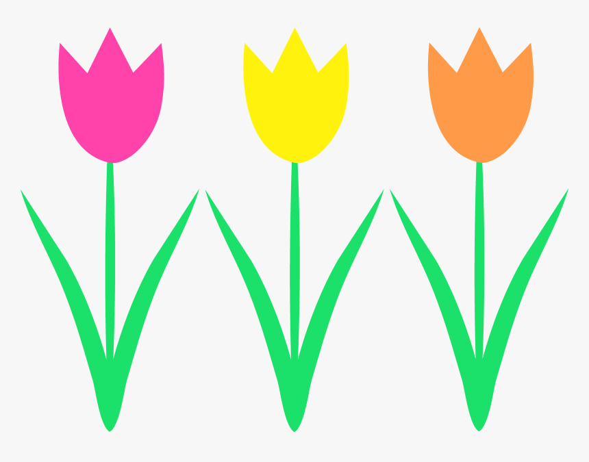 Spring Tulips Clip Art - Tulip Flower Clip Art, HD Png Download, Free Download