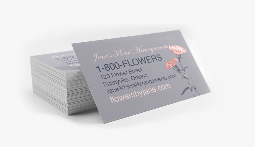 Stack Of Business Cards With Spot Varnish For A Florist - Business Cards Stacks Png Transparent, Png Download, Free Download