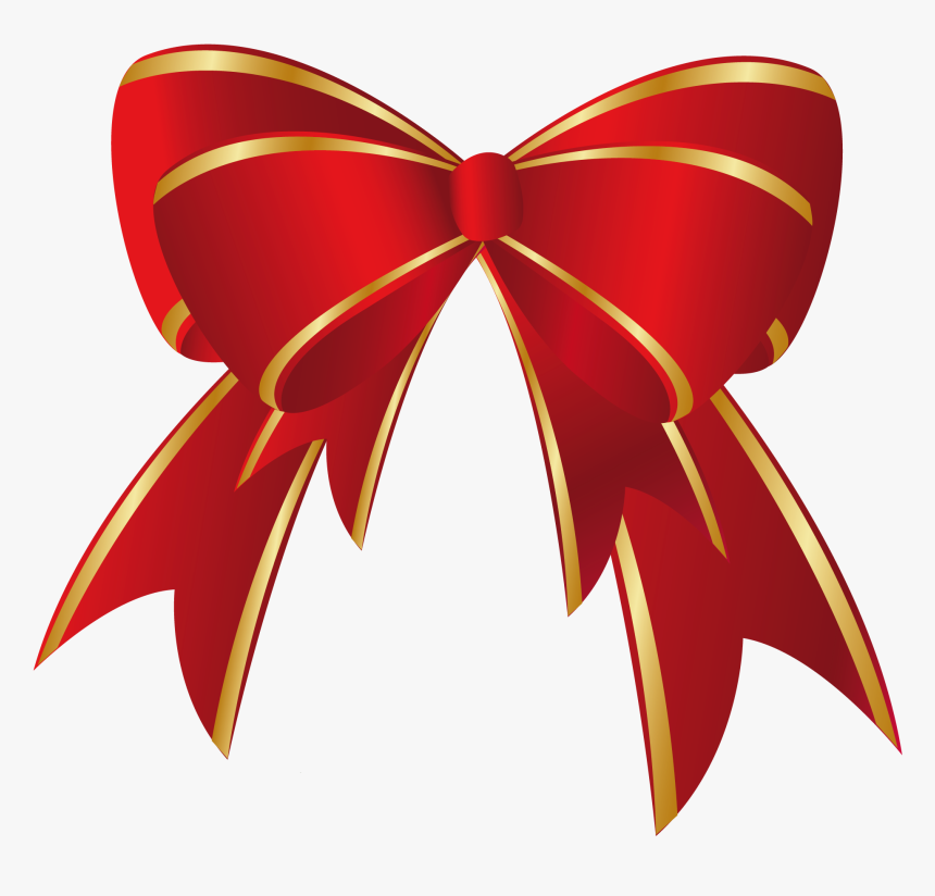 Christmas Gift Clip Art - Red Christmas Bow Clipart, HD Png Download, Free Download