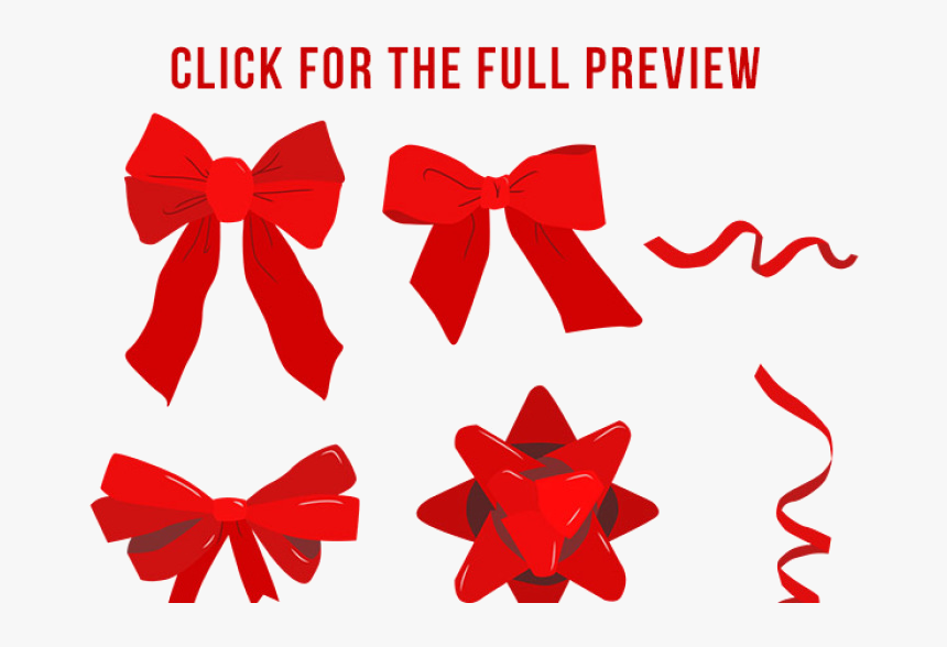 Christmas Bow Holiday Bows Ribbons Clipart Ribbon Transparent - Christmas Bow Ribbon Clipart, HD Png Download, Free Download