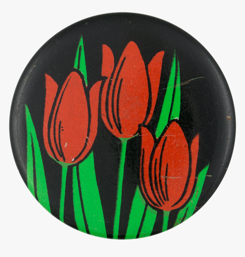 Red Tulips Art Button Museum - Tulip, HD Png Download, Free Download