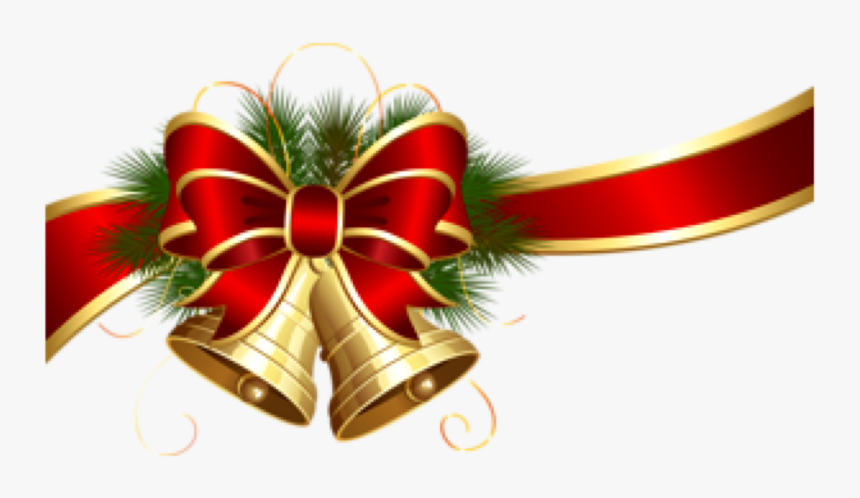 #christmas #ribbon #bells #christmasribbon #bow #christmasbow - Jingle Bells Png, Transparent Png, Free Download