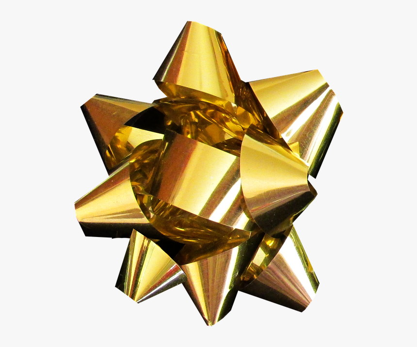 Christmas, Gold, Ribbon - Лента Золото Png, Transparent Png, Free Download