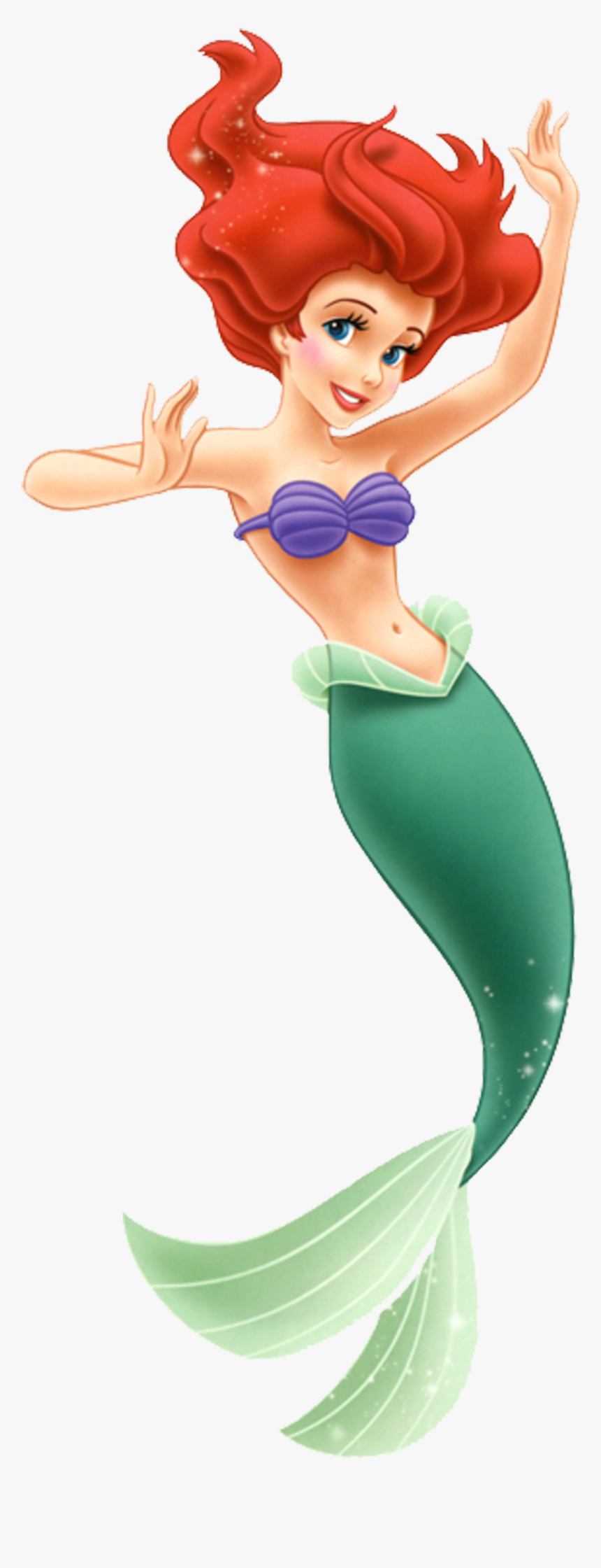 Outline Clipart Little Mermaid - Disney Vs Anime Style, HD Png Download, Free Download