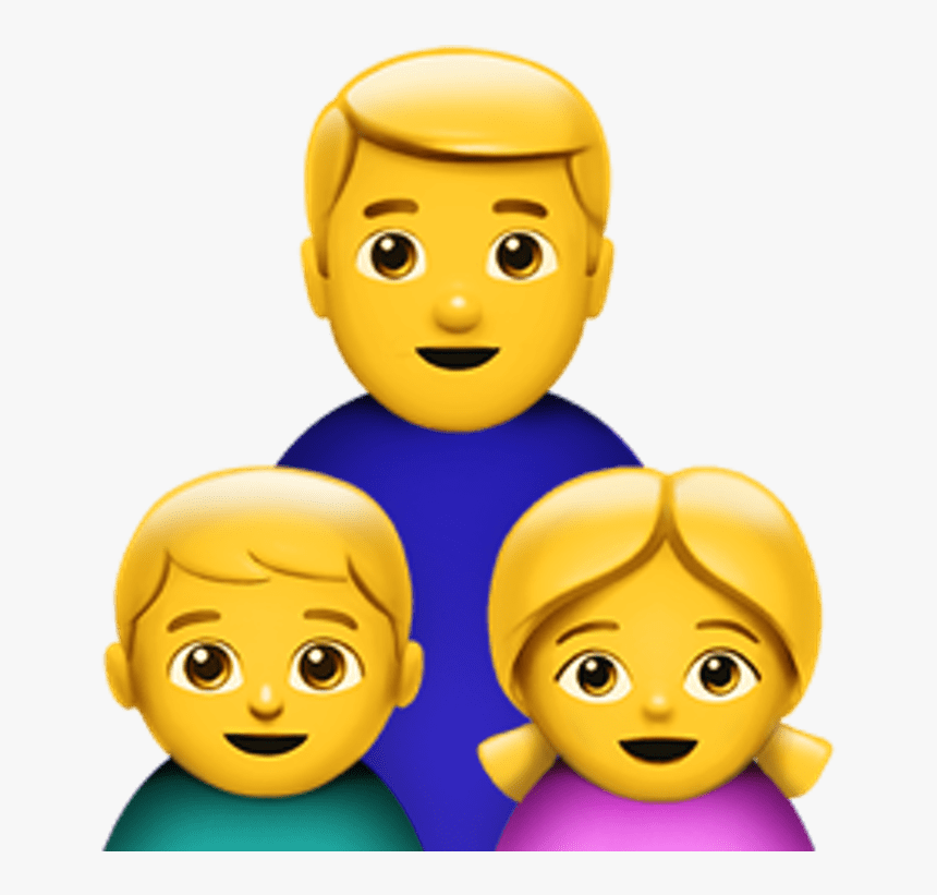 Single Parent Family Emoji - Whatsapp Family Emoji, HD Png Download, Free Download