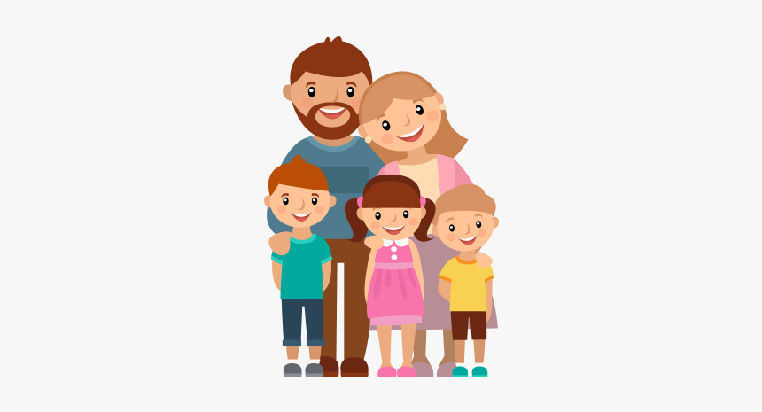 Family Of Five Animated, HD Png Download, Free Download