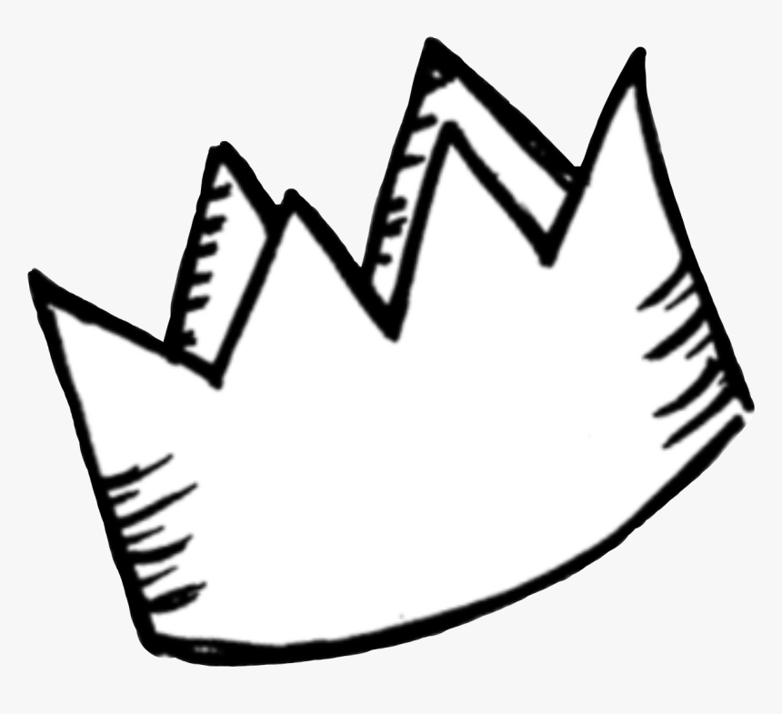 Sticker Png Tumblr White Crown Cute Aesthetic Royalty - Crown Doodle Png, Transparent Png, Free Download