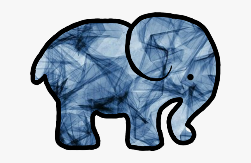 Elephant Blue Smoke Eye Black Png Sticker Png Tumblr - Elephant Stickers, Transparent Png, Free Download