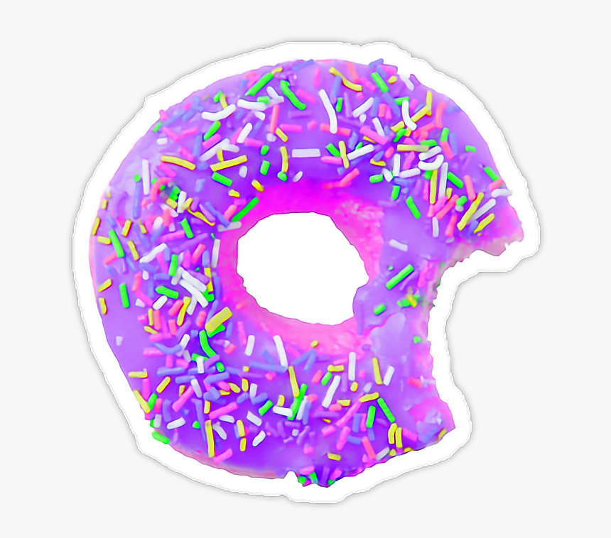Donut Tumblr Dona Purple Morado P - Transparent Doughnut, HD Png Download, Free Download