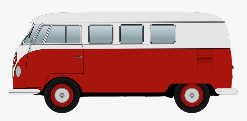 Red Volkswagen Camper Van Clipart - Volkswagen Type 2, HD Png Download, Free Download