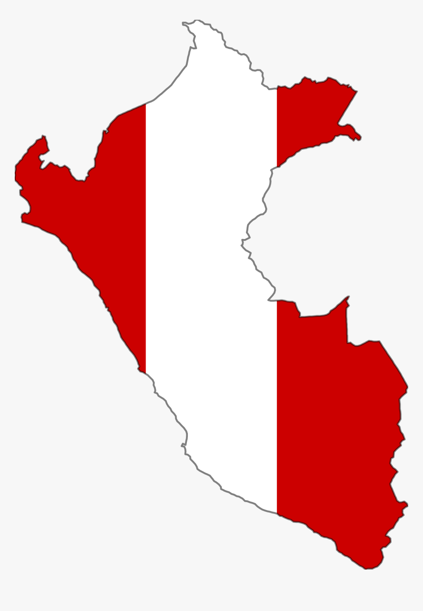 Peru Flag Map 1 Large Map - Peru Flag Map, HD Png Download, Free Download