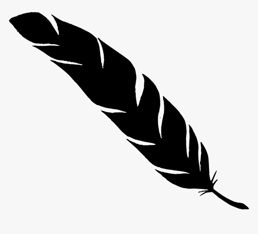 Feathers Clipart Silhouette - Feather Silhouette Png, Transparent Png, Free Download