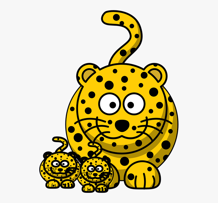 Leopard, Cheetah, Hunting-leopard, Baby, Mom, Animal - Cheetah Facts For Kids, HD Png Download, Free Download