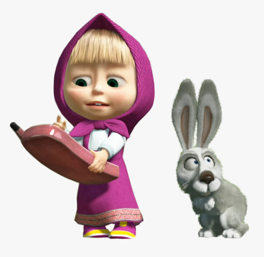 Masha With Rabbit Pics - Masha And The Bear Png, Transparent Png, Free Download