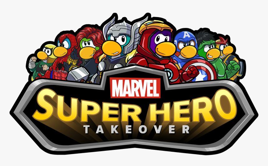 Club Penguin Super Hero - Club Penguin Marvel Party, HD Png Download, Free Download