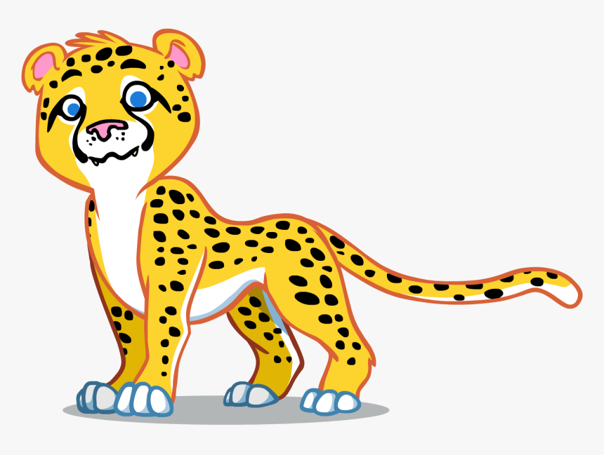Transparent Cheetah Clipart - Cheetah Cartoon Png, Png Download, Free Download