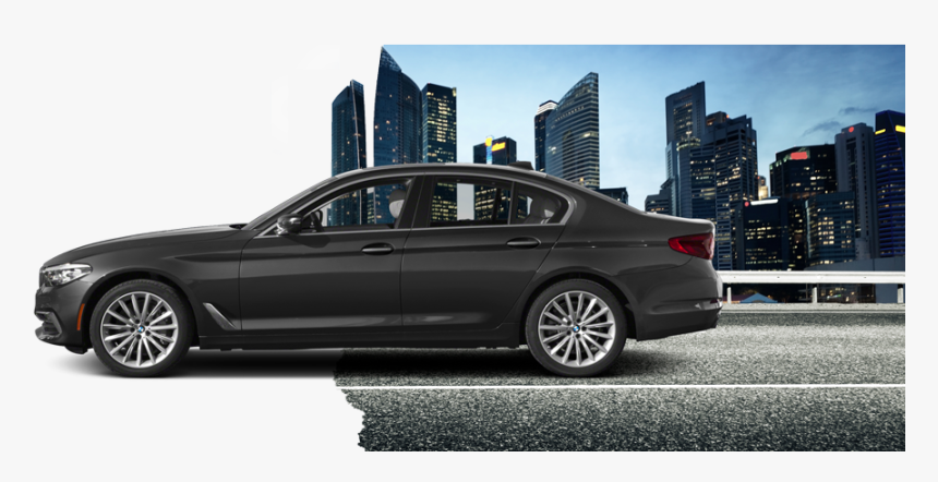 Black Bmw 5 Series Driving At Night - Bmw Car 5 Series 2019 Black, HD Png Download, Free Download