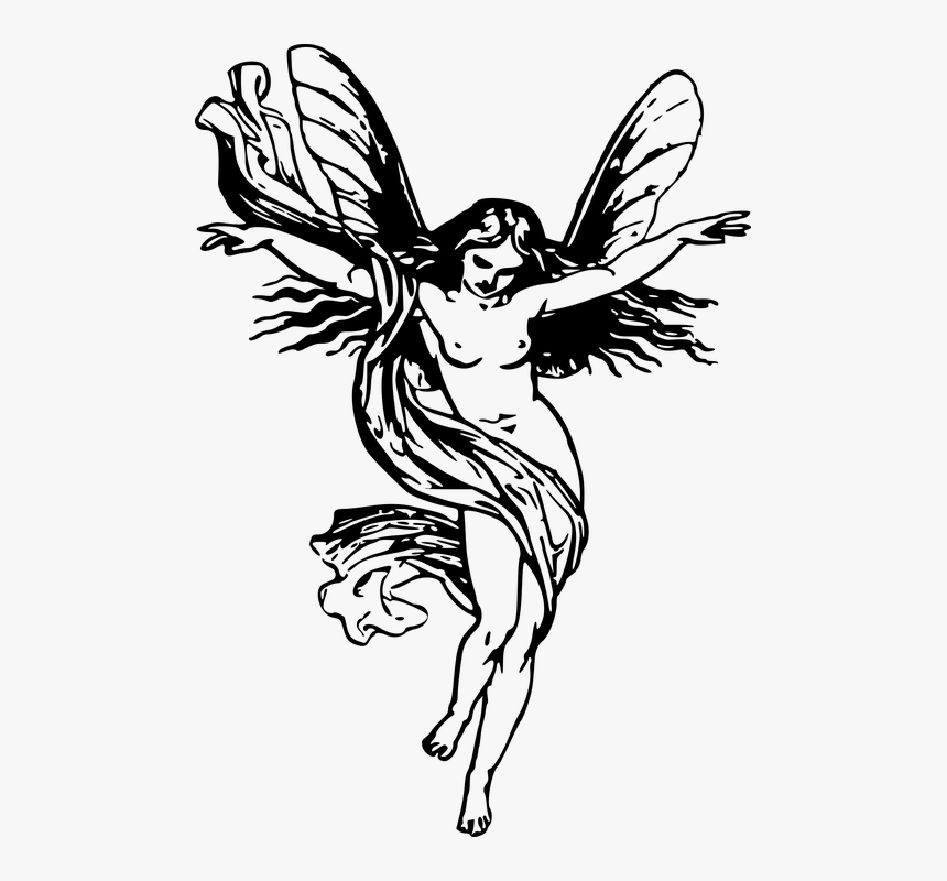 Angel, Fairies Aloft, Fairy, Female, Lady, Naked, Wing - Winged Lady, HD Png Download, Free Download