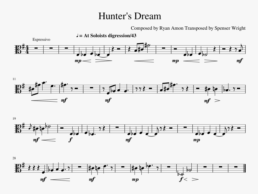 Transparent Digression Clipart - Halo Theme Trombone Sheet Music, HD Png Download, Free Download