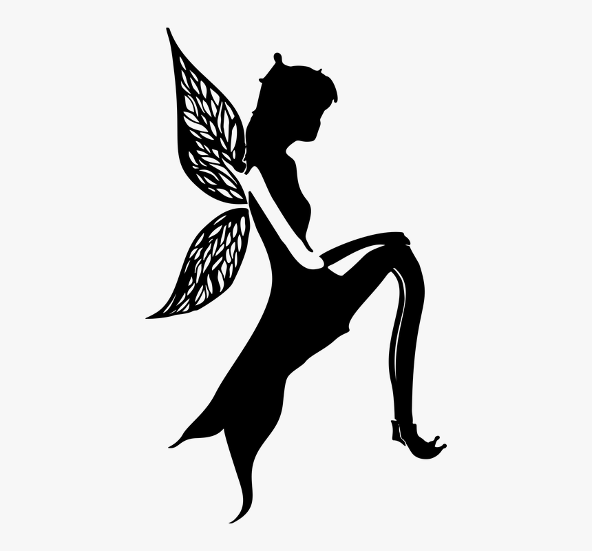 Fairy, Fantasy, Female, Fictional, Girl, Mythological - Fairy Silhouette Transparent Background, HD Png Download, Free Download