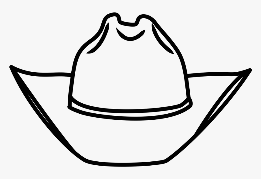 Cowboy Hat, Hat, Cowboy, Western, Headwear - Cowboy Hat Drawing Front View, HD Png Download, Free Download
