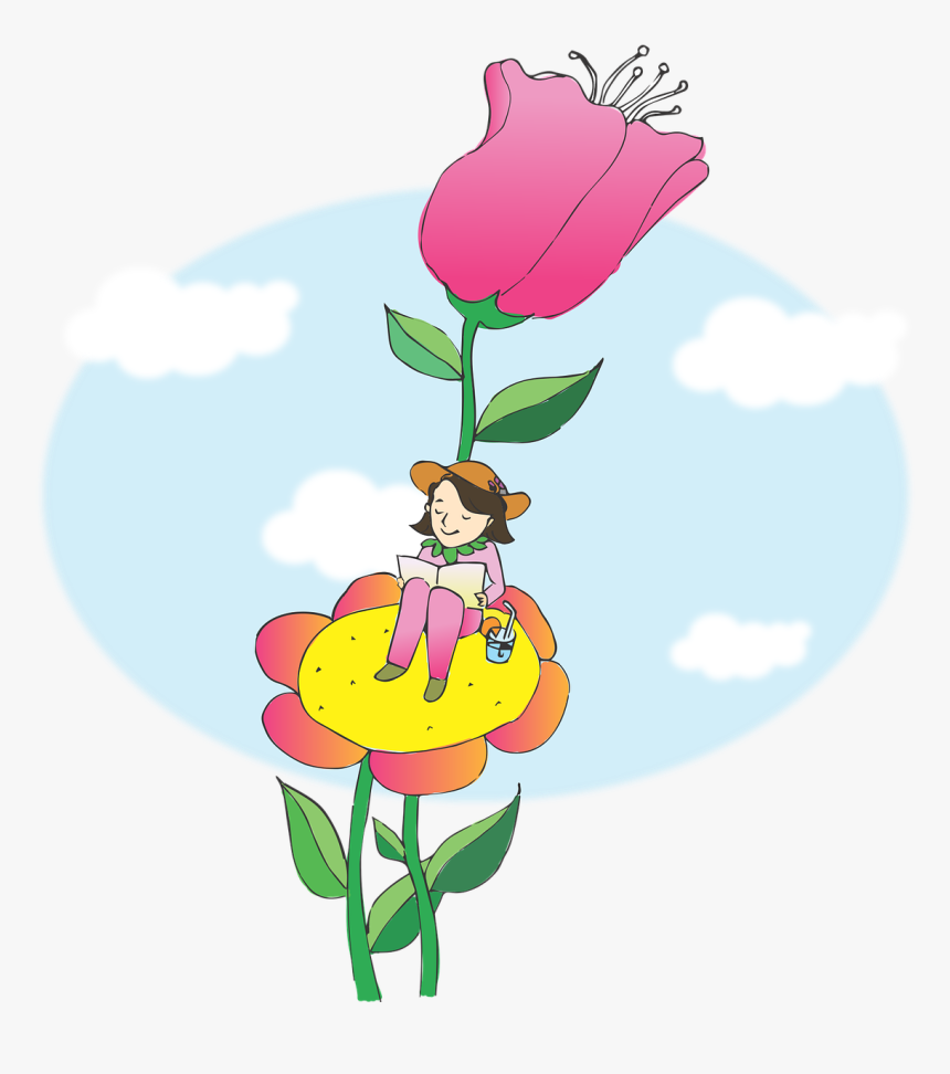 Fairytale Girl Thumbelina Free Picture - Tulip, HD Png Download, Free Download