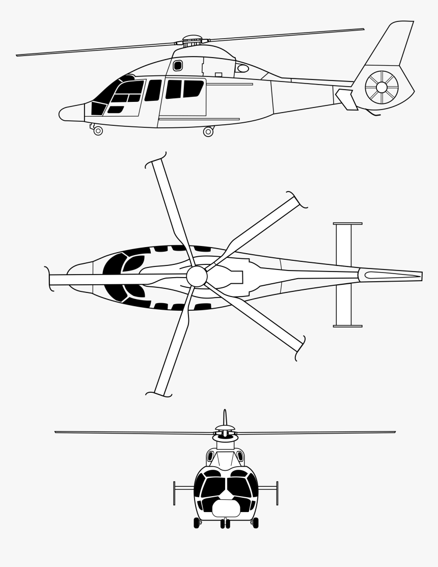 Eurocopter Ec155 Blueprint - Ec155 Drawing, HD Png Download, Free Download