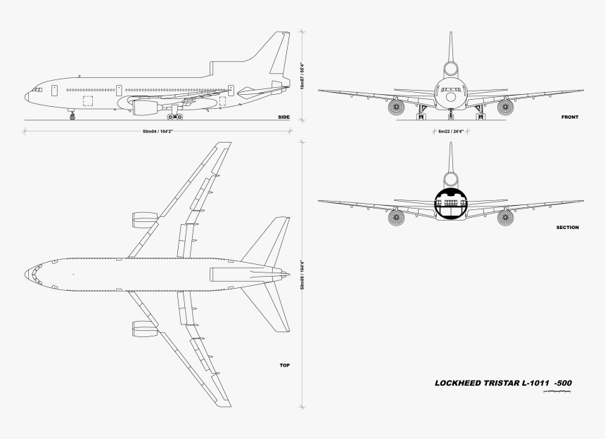 File - L1011v1 - 0 - A330 Blueprint, HD Png Download, Free Download