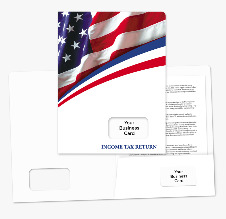 Picture Of Success Tax Return Folders - American Flag, HD Png Download, Free Download