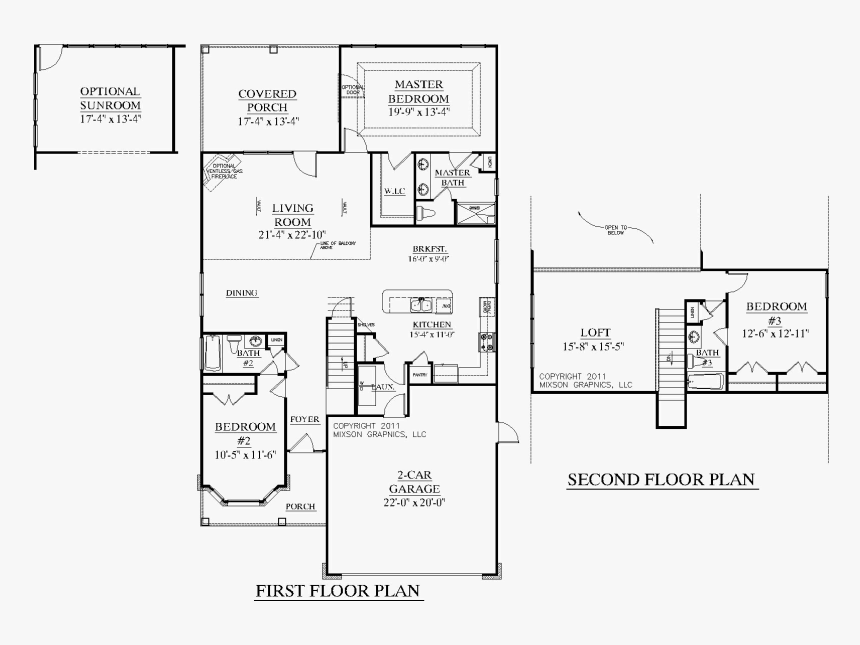 House Plan 2219 The Dawson Floor Plan - Plan Floor Architec House, HD Png Download, Free Download