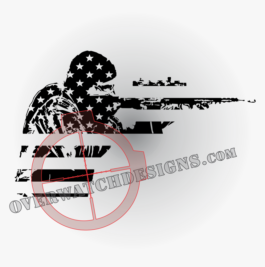 Shooter Stars And Stripes Sticker - Gallery Rifle Shooting, HD Png Download, Free Download