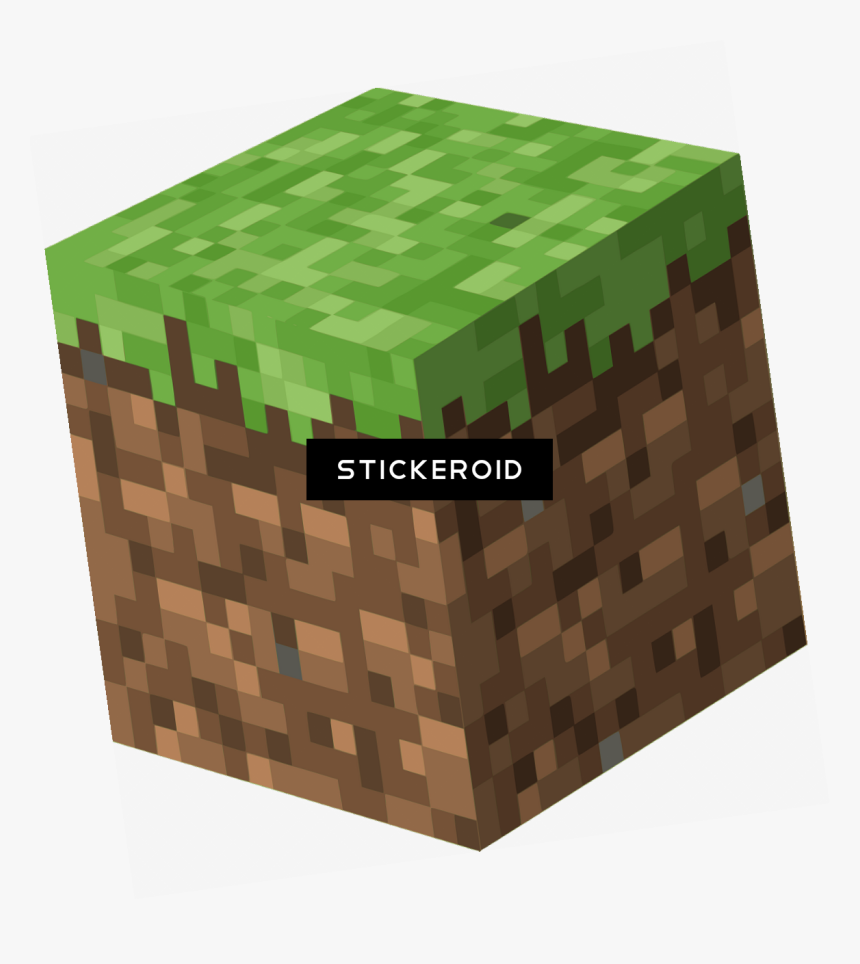 Minecraft Cube Png - Minecraft Grass Block Drawing, Transparent Png, Free Download