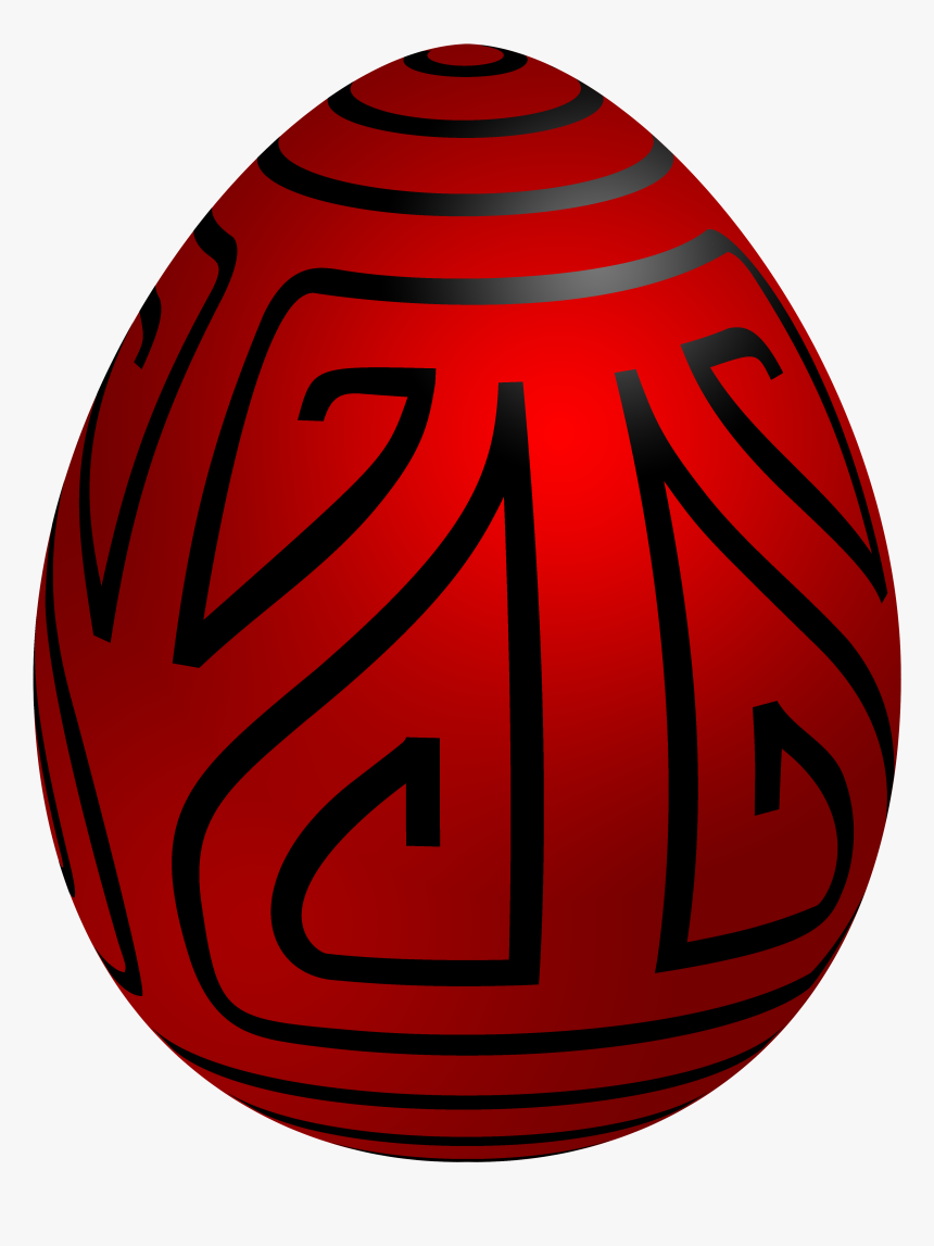 Easter Red Deco Egg Png Clip Art - Clip Art, Transparent Png, Free Download