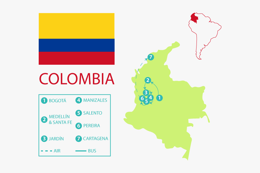 Colombiamap Map - Map, HD Png Download, Free Download