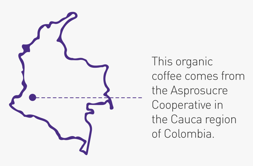 Cafe Femenino Origin Map Colombia - Mapa Do Mundo Colombia, HD Png Download, Free Download