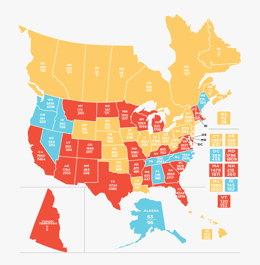 2017 Migration Patterns - Us Migration Map 2017, HD Png Download, Free Download