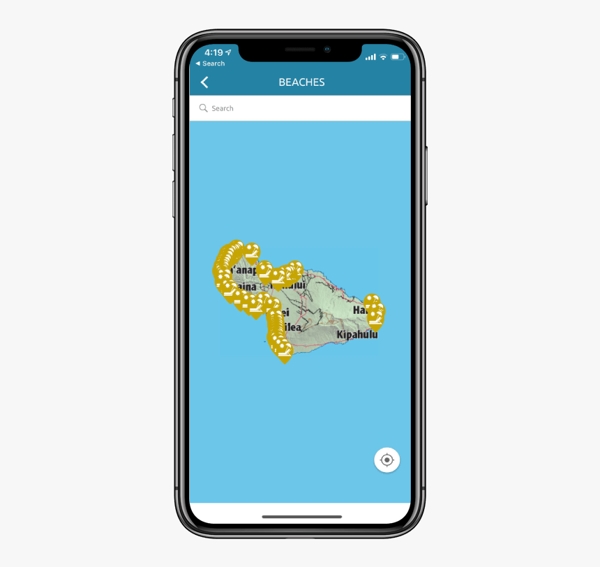 Map Of Maui Beaches - Iphone X Message Screen, HD Png Download, Free Download