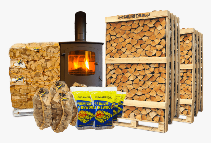 Firewood Logs Birch Ash And Oak With The Burner - Nut, HD Png Download, Free Download