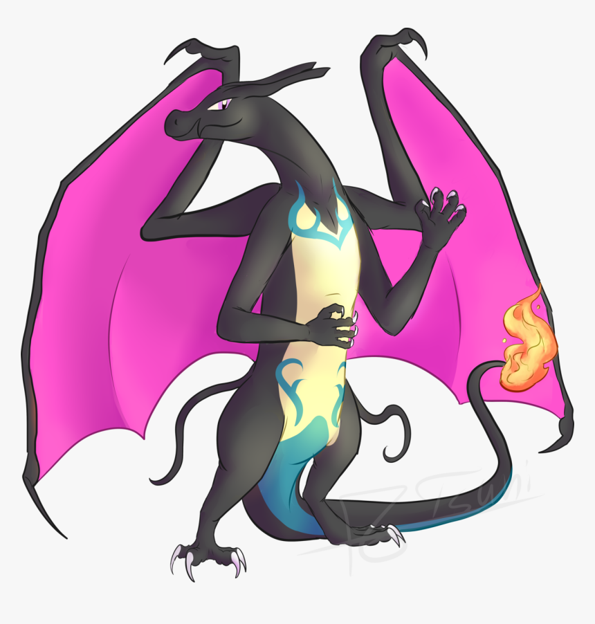 Salazzle Charizard Fusion , Png Download - Charizard In Salazzle, Transparent Png, Free Download