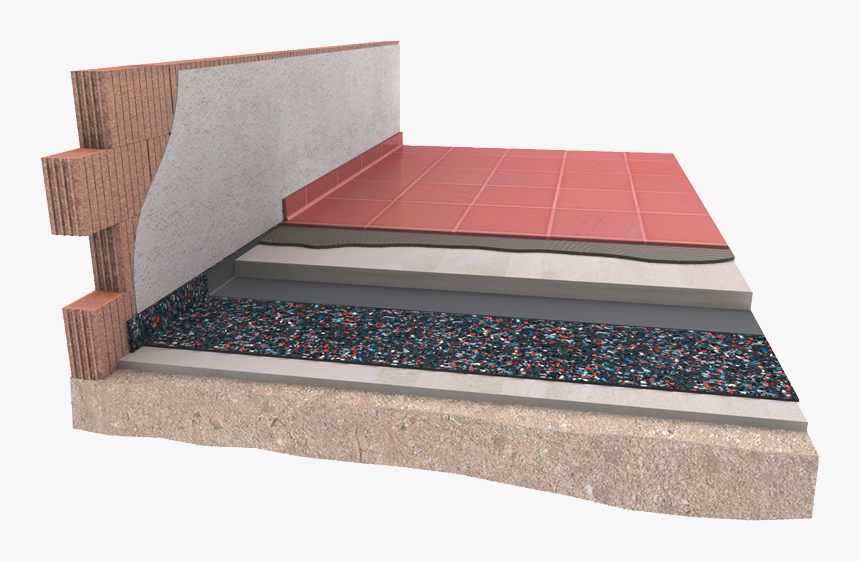 Damtec Estra Aufbau - Acoustic Insulation Concrete Floor, HD Png Download, Free Download