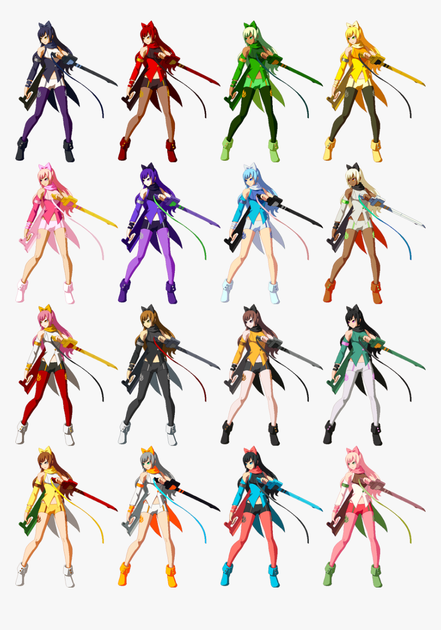 Blake’s Palettes From Cross Tag - Blazblue Cross Tag Battle Colors, HD Png Download, Free Download