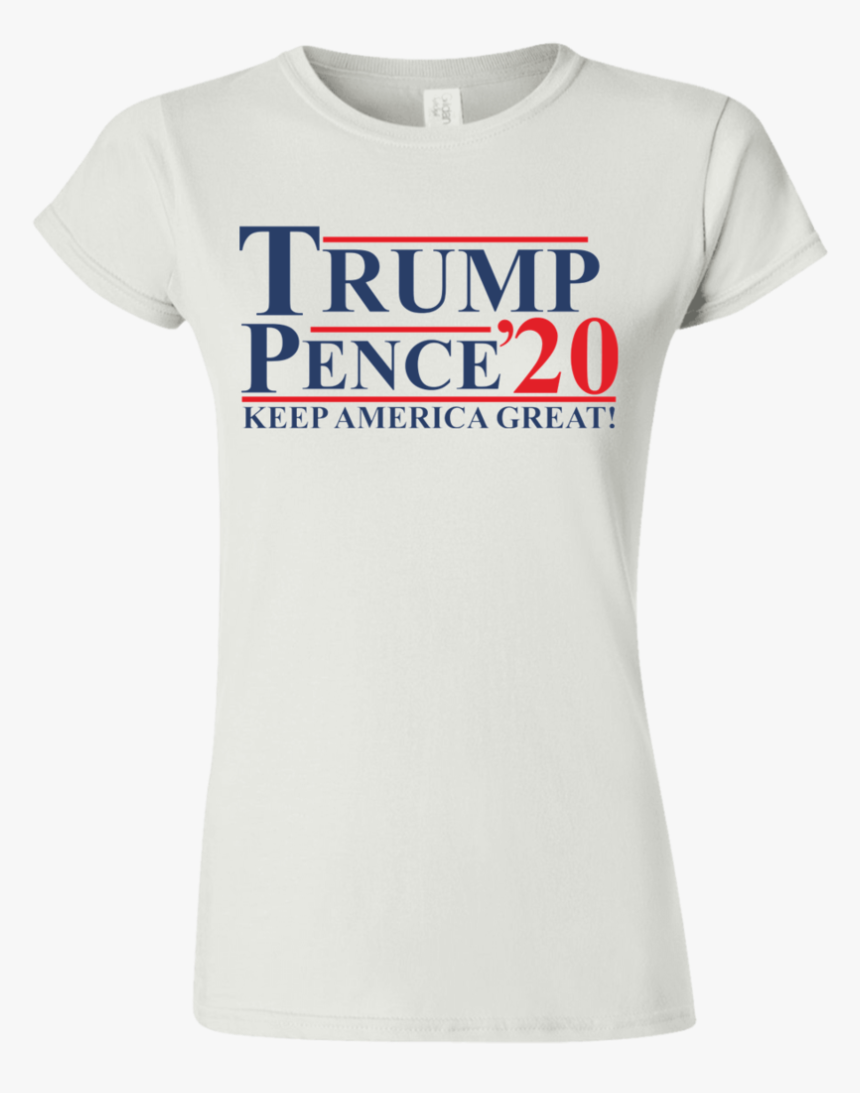 Trump Pence 2020 Softstyle Ladies - Active Shirt, HD Png Download, Free Download