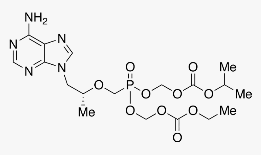 Tenofovir Isopropyl Ethyl Diester - Tenofovir Structure, HD Png Download, Free Download