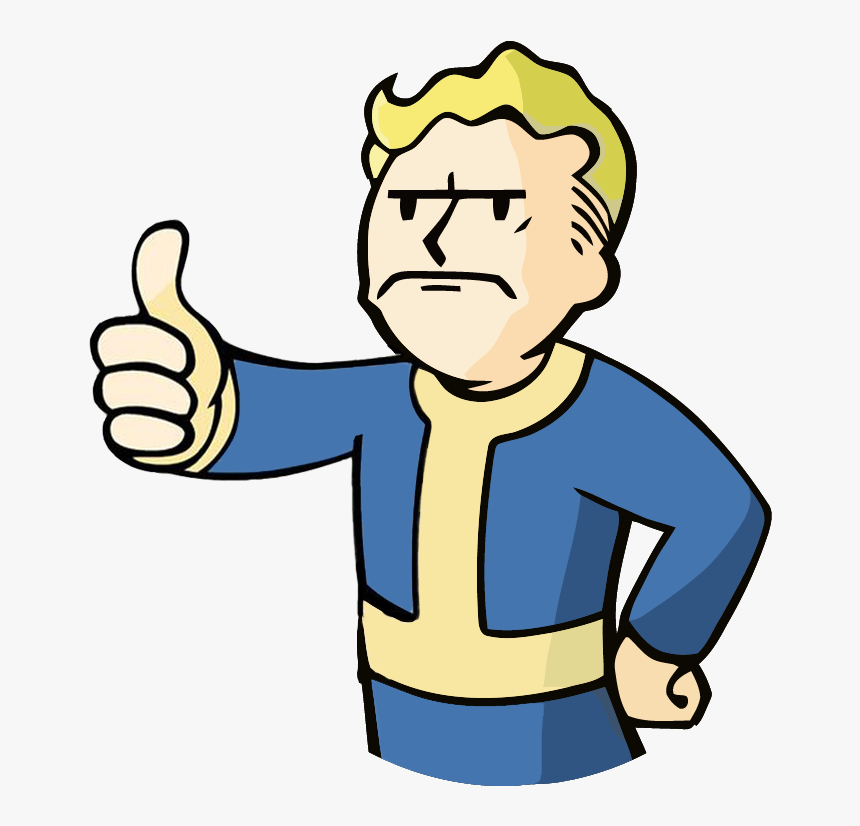 Vault Boy Thumbs Down Png, Transparent Png, Free Download