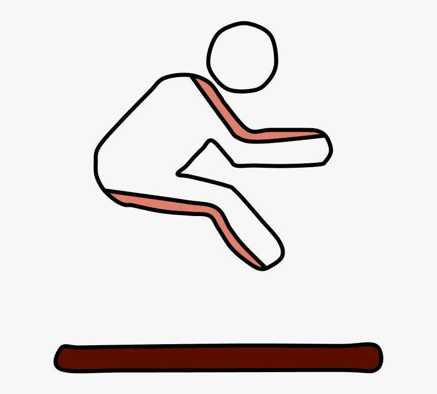 Long Jumper - Line Art, HD Png Download, Free Download