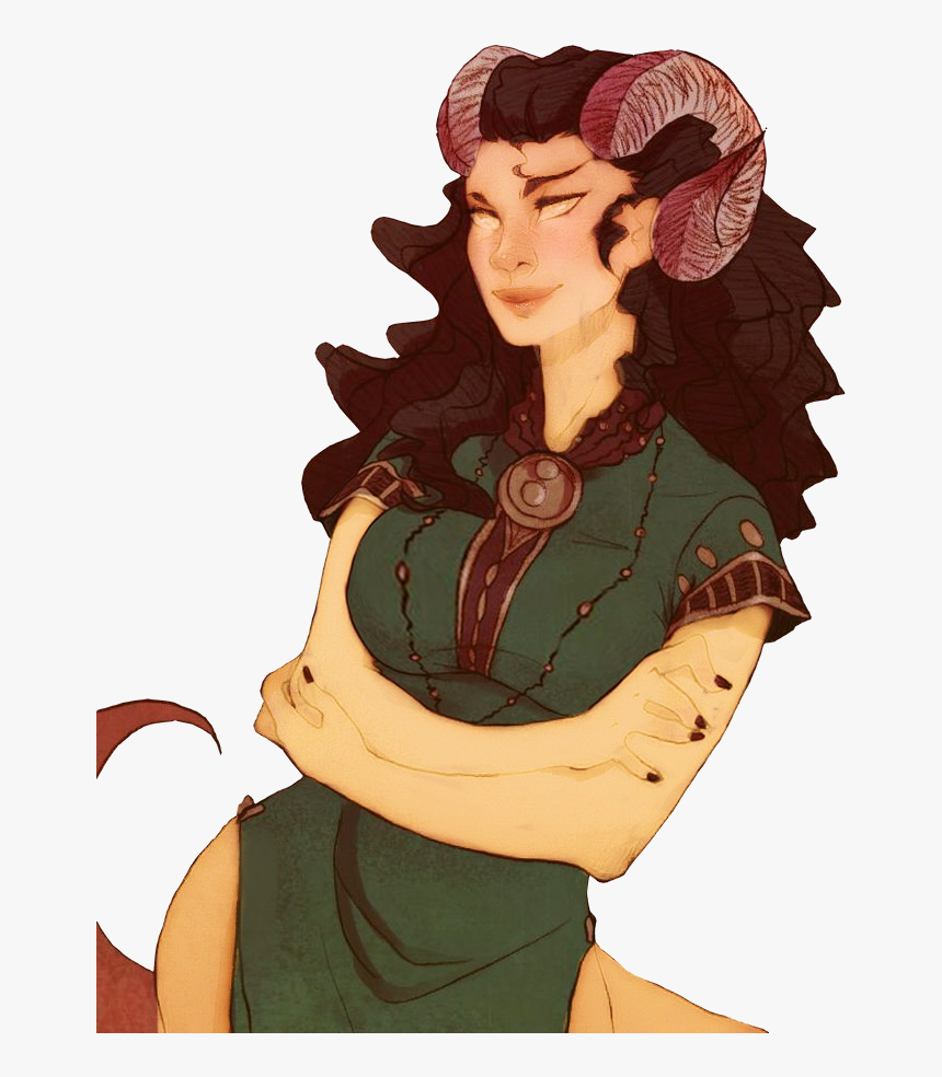 Cute Female Tiefling Art, HD Png Download, Free Download