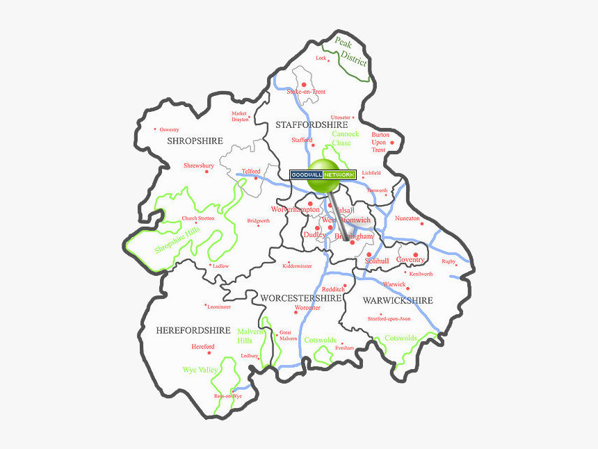 Map Six Towns Of Stoke On Trent, HD Png Download kindpng