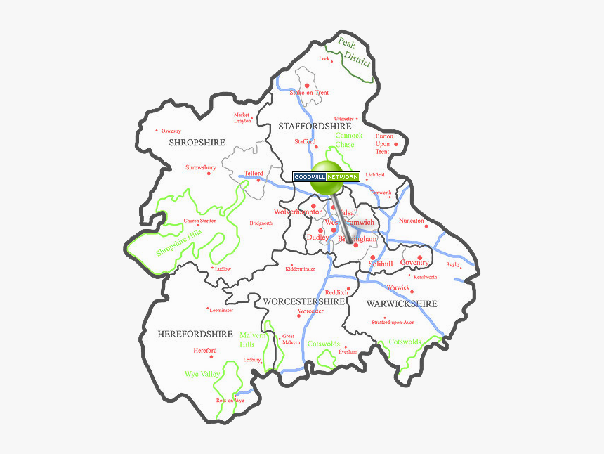 Map - Six Towns Of Stoke On Trent, HD Png Download, Free Download